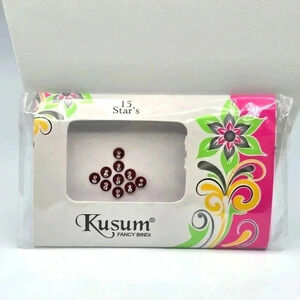 Kusum Rhinestone Stick on Forehead Indian Binidi Fashion Accessories NWT